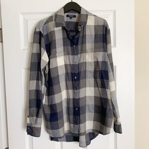 Madewell Oversized Ex-Boyfriend in Large Check